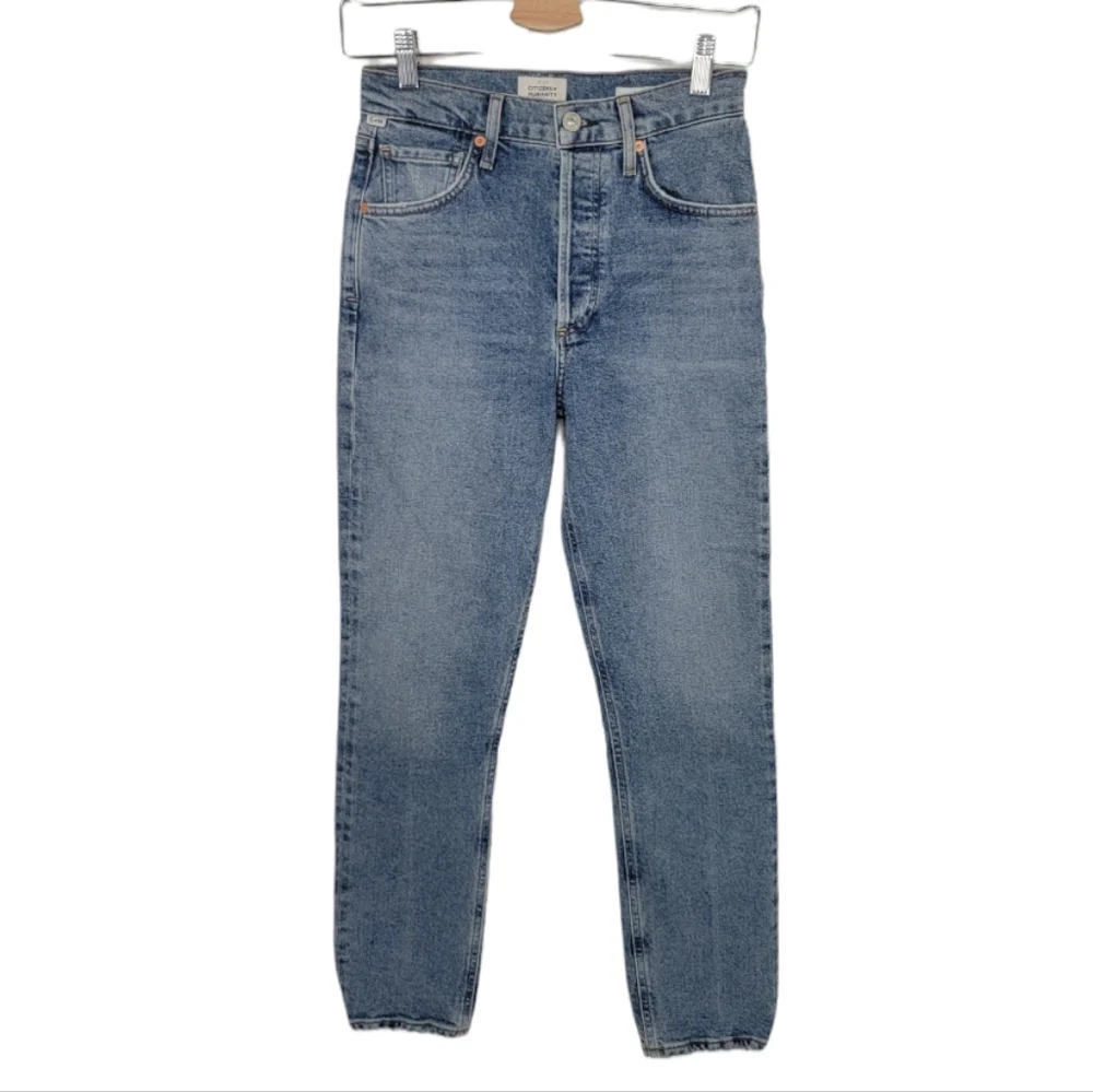 New Citizens of Humanity Jolene Jean High Rise Straight Dimple Wash Size 24